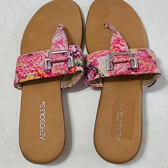 Aerosoles colorful snakeskin sandals size 8.5 - Picture 2 of 5